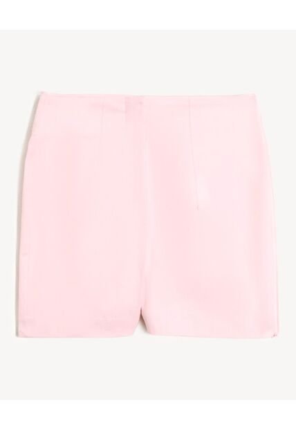 Short Tiro Alto Con Pinzas  Para Mujer Rosado Seven Seven
