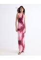 Vestido Estampado Drapeado  Para Mujer Rosado Seven Seven de Seven Seven