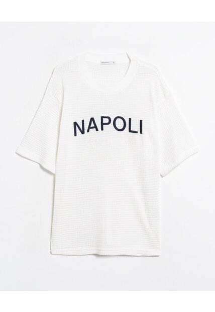 Camiseta  Para Hombre Manga Corta Cuello Redondo Color Marfil Marca Seven Seven #45092860