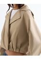 Chaqueta Trench Corta  Para Mujer Camel Seven Seven de Seven Seven