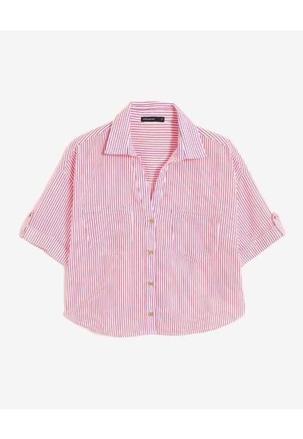 Blusa Camisera Holgada  Para Mujer Rojo Seven Seven
