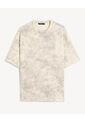 Camiseta Oversize De Efecto Lavado  Para Hombre Beige Seven Seven de Seven Seven