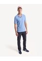 Polo Cuello Abierto Tejido Pesado  Para Hombre Azul Seven Seven de Seven Seven
