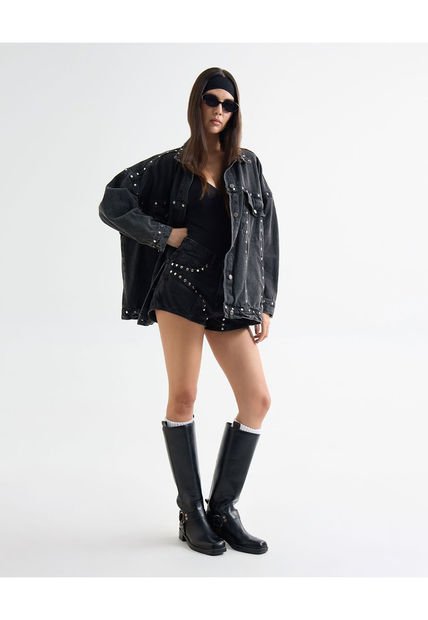 Short Para Mujer Multiusos Plano Color Negro Marca Seven Seven #28191079