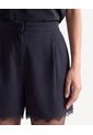 Short Sastrero Con Encaje  Para Mujer Negro Seven Seven de Seven Seven