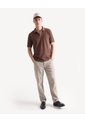 Polo Cuello Abierto Tejido Pesado  Para Hombre Café Seven Seven de Seven Seven