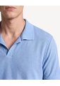 Polo Cuello Abierto Tejido Pesado  Para Hombre Azul Seven Seven de Seven Seven