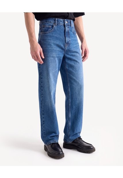 Jean Loose Fit Tiro Medio  Para Hombre Azul Seven Seven