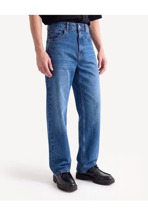 Jean Loose Fit Tiro Medio Para Hombre Azul Seven Seven
