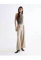 Pantalón Sastrero Encauchado  Para Mujer Crema Seven Seven de Seven Seven