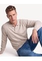 Saco Polo Pechera Contrastante  Para Hombre Arena Seven Seven de Seven Seven
