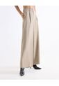 Pantalón Sastrero Encauchado  Para Mujer Crema Seven Seven de Seven Seven