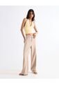 Pantalón Wide Leg Con Pasadores  Para Mujer Beige Seven Seven de Seven Seven