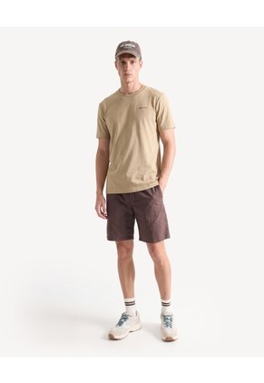 Bermuda Rústica Pretina Ajustable  Para Hombre Café Seven Seven