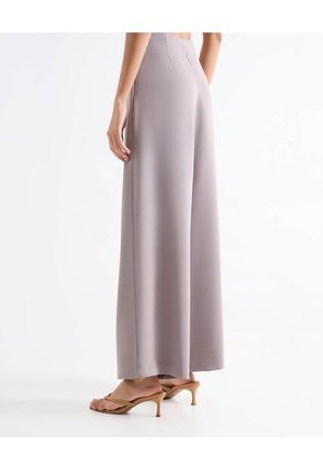 Pantalón Wide Leg Tiro Alto  Para Mujer Marfil Seven Seven