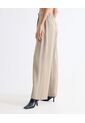 Pantalón Sastrero Encauchado  Para Mujer Crema Seven Seven de Seven Seven