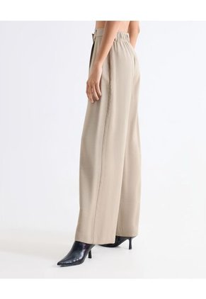 Pantalón Sastrero Encauchado  Para Mujer Crema Seven Seven