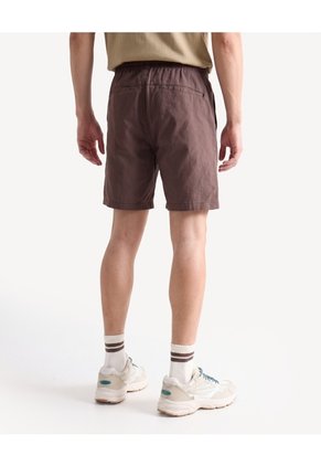 Bermuda Rústica Pretina Ajustable  Para Hombre Café Seven Seven