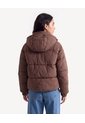 Chaqueta Bomber Acolchada Con Capota  Para Mujer Café Seven Seven de Seven Seven