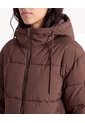 Chaqueta Bomber Acolchada Con Capota  Para Mujer Café Seven Seven de Seven Seven