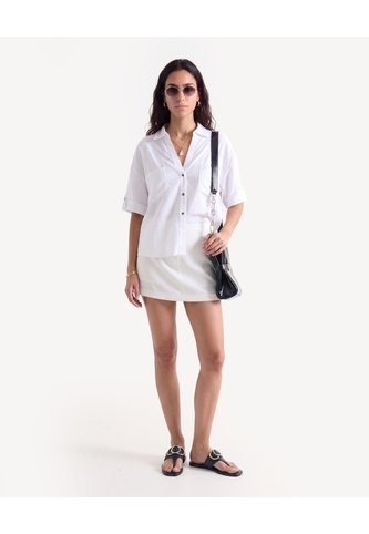 Blusa Camisera Guardapolvo  Para Mujer Crudo Seven Seven Seven Seven