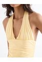 Top Halter Con Drapeado Fruncido  Para Mujer Blanco Seven Seven de Seven Seven
