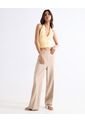 Top Halter Con Drapeado Fruncido  Para Mujer Blanco Seven Seven de Seven Seven