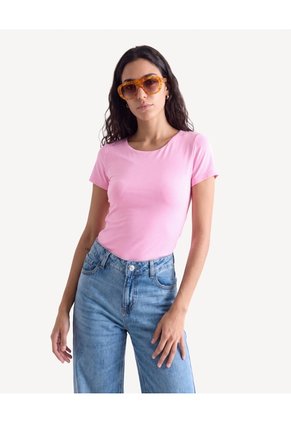 Body Ceñido Terminación Tanga Para Mujer Rosado Seven Seven