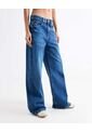 Jean Wide Leg Con Desgastes  Para Mujer Azul Seven Seven de Seven Seven