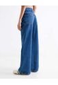 Jean Wide Leg Con Desgastes  Para Mujer Azul Seven Seven de Seven Seven