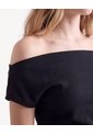 Blusa Con Prenses Y Aberturas  Para Mujer Negro Seven Seven de Seven Seven