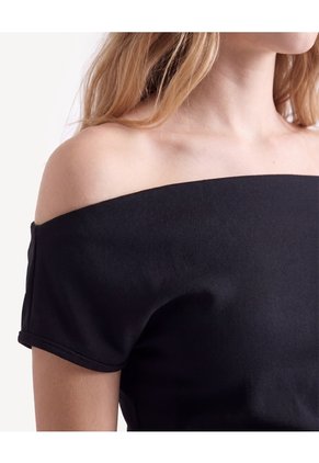 Blusa Con Prenses Y Aberturas Para Mujer Negro Seven Seven