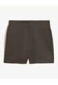 Short Tiro Alto Con Pinzas  Para Mujer Café Seven Seven de Seven Seven