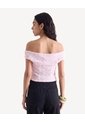 Camiseta Off Shoulder Texturizada  Para Mujer Lila Seven Seven de Seven Seven