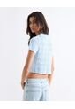 Camiseta Cuello V Corta  Para Mujer Azul Seven Seven de Seven Seven