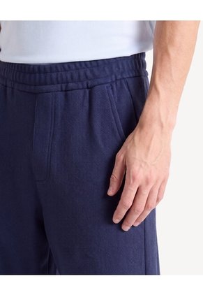 Pantalón Jogger Recto Texturizado Para Hombre Azul Seven Seven