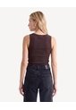 Camiseta Tank Top  Para Mujer Café Seven Seven de Seven Seven