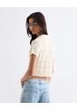 Camiseta Cuello V Corta  Para Mujer Crema Seven Seven de Seven Seven