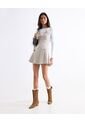 Falda Mini Tablonada Cuadros  Para Mujer Crema Seven Seven de Seven Seven