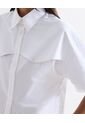 Camisa Boxy Manga Corta  Para Mujer Blanco Seven Seven de Seven Seven