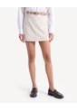 Skort Con Cinturón Removible  Para Mujer Taupe Seven Seven de Seven Seven