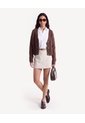 Skort Con Cinturón Removible  Para Mujer Taupe Seven Seven de Seven Seven