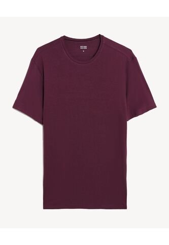 Camiseta Slim Fit Cuello Redondo  Para Hombre Café Seven Seven Seven Seven