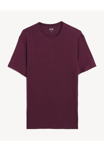 Camiseta Slim Fit Cuello Redondo  Para Hombre Café Seven Seven