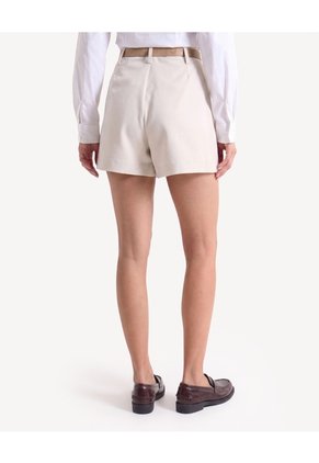 Skort Con Cinturón Removible  Para Mujer Taupe Seven Seven