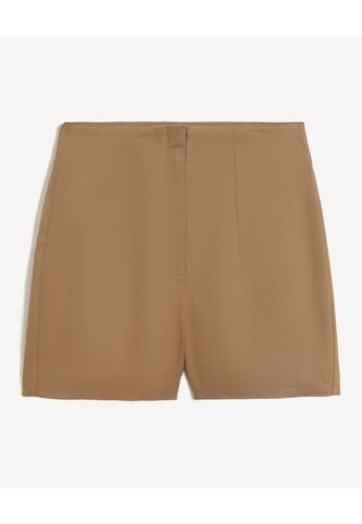 Short Tiro Alto Con Pinzas  Para Mujer Camel Seven Seven Seven Seven