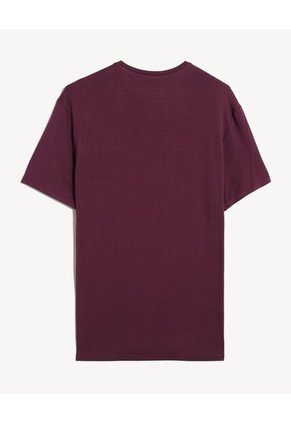 Camiseta Slim Fit Cuello Redondo Para Hombre Café Seven Seven
