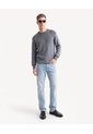 Saco Bicolor Tricot Acanalado  Para Hombre Negro Seven Seven de Seven Seven