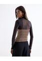 Blusa Strapless Con Torsión  Para Mujer Camel Seven Seven de Seven Seven