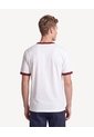Camiseta Contraste Con Estampado Frontal  Para Hombre Crema Seven Seven de Seven Seven